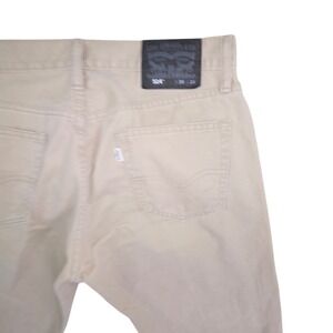 Levis 514 Straight Fit Pants Mens 34x34 Khaki Tan Cotton Twill 00514-0407